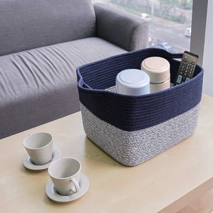 Mix Blue Woven Basket for Shelves