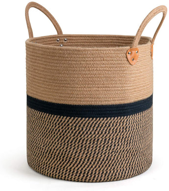 Extra Large Jute Basket Woven Storage Basket with Handles