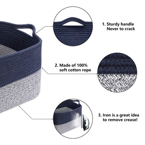 Mix Blue Woven Basket for Shelves