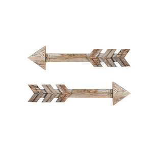 Arrow Wood Signs for Home Decorative Farmhouse Wall Hanging Decor Set of 2 Timeyard