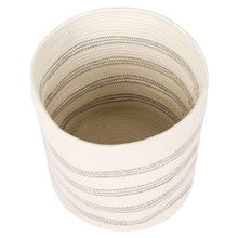 Load image into Gallery viewer, Baby Laundry Basket Woven Clothes Hampers Stripe Tall Basket for Kids Room 12&quot; x 14&quot; Timeyard