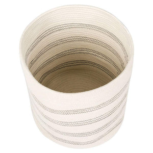 Baby Laundry Basket Woven Clothes Hampers Stripe Tall Basket for Kids Room 12" x 14" Timeyard