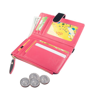 Womens Wallet Candy Color Bifold Mini Vintage Card Holder