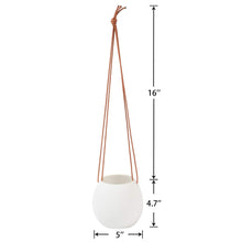 Load image into Gallery viewer, Ceramic Hanging Planter for Indoor Plants Wall Decor Size