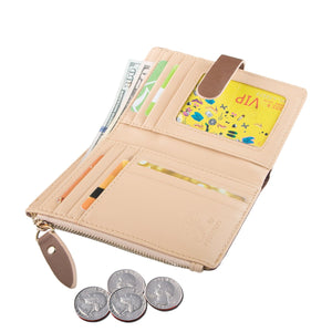 Womens Wallet Candy Color Bifold Mini Vintage Card Holder