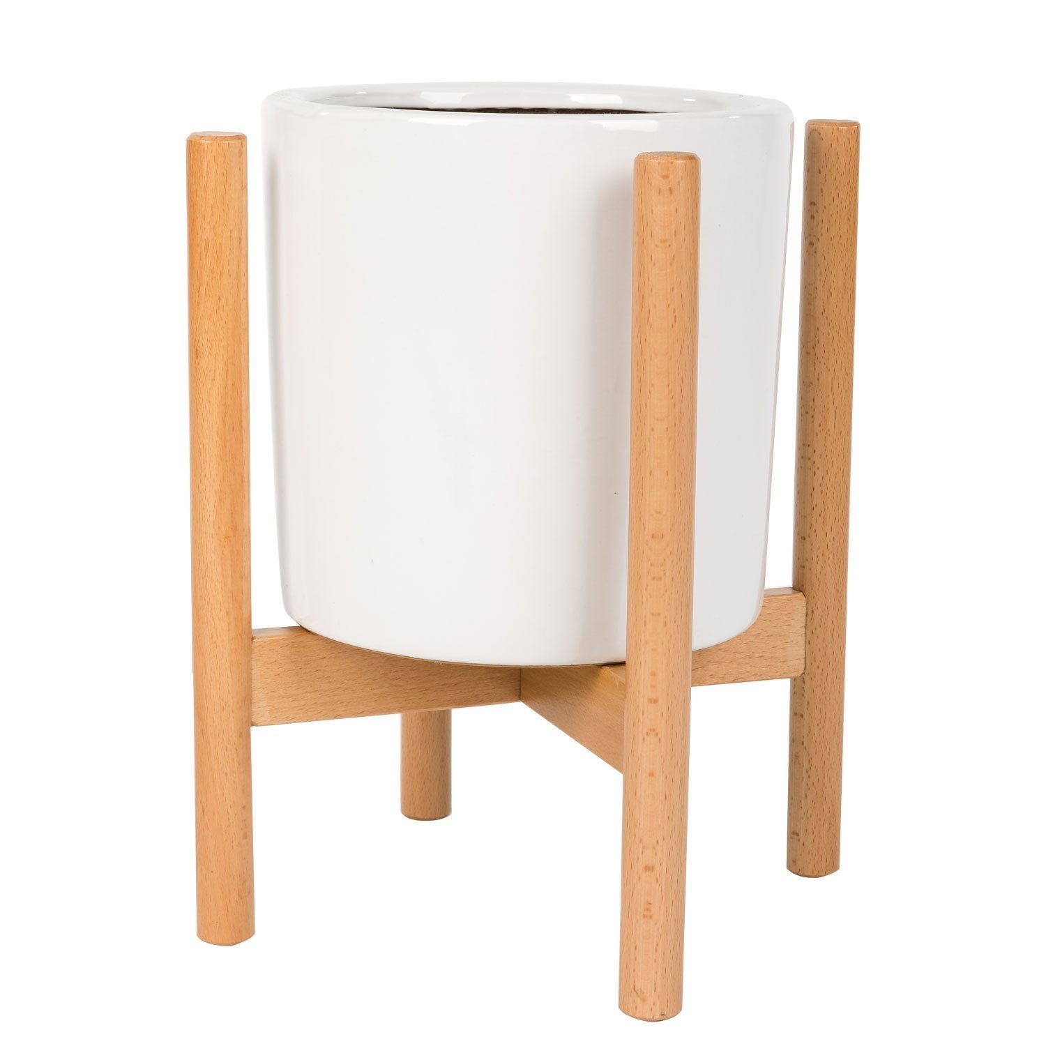 Corner Plant Stand Wooden Indoor Flower Pot Decor Timeyard