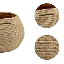 Load image into Gallery viewer, Cute Round Jute Rope Woven Plant Basket Size