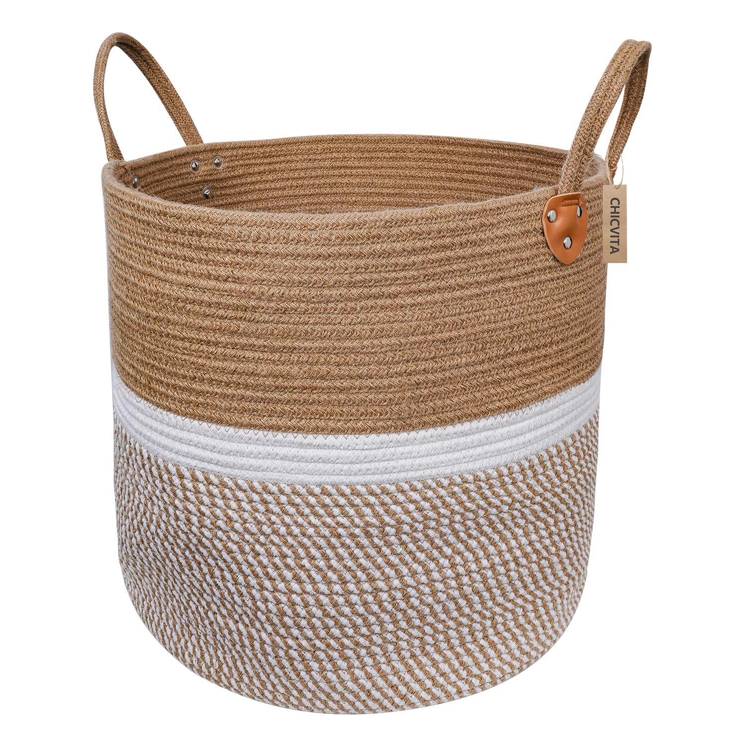 Jute Natural Laundry Basket Toy Towels Blanket Basket Timeyard