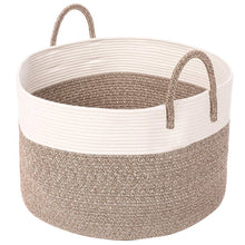 Load image into Gallery viewer, Timeyard Extra Large Rope Storage baskets Round Woven Hamper Basket for Toy Organizer Main