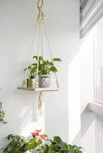 Hanging Plant Shelf Indoor Boho Home Decor Wall Decor