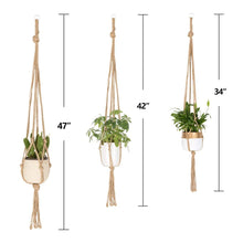 Load image into Gallery viewer, 6 Pcs Jute Handmade Wall Hanging Planter Indoor Outdoor Size