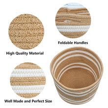 Load image into Gallery viewer, Jute woven plant basket 10” x 10” Storage Organizer Basket Details