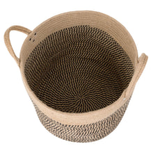 Load image into Gallery viewer, Large Jute Basket Woven Storage Basket with Handles 14&quot; x 14&quot; x 12&quot; Bottom