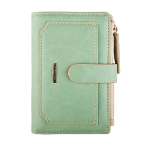 Womens Wallet Candy Color Bifold Mini Vintage Card Holder