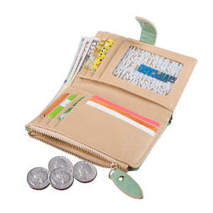 Womens Wallet Candy Color Bifold Mini Vintage Card Holder
