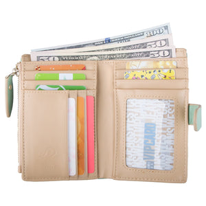 Womens Wallet Candy Color Bifold Mini Vintage Card Holder