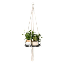 Load image into Gallery viewer, Macrame Plant Hangers With Black Shelf