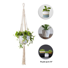 Load image into Gallery viewer, Macrame Rope Plant Hanger Indoor Pot Holder Details