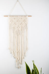Macrame Tapestry Boho Home Decor White For Bedroom