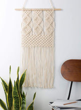 Load image into Gallery viewer, Macrame Wall Hanging Woven Tapestry Wall Decor Beige For Living Room