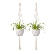 Load image into Gallery viewer, Macrame Wall Plant Hanger Hanging Planter Wall Art 2 Pcs