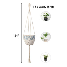 Load image into Gallery viewer, Macrame Wall Plant Hanger Hanging Planter Wall Art Size