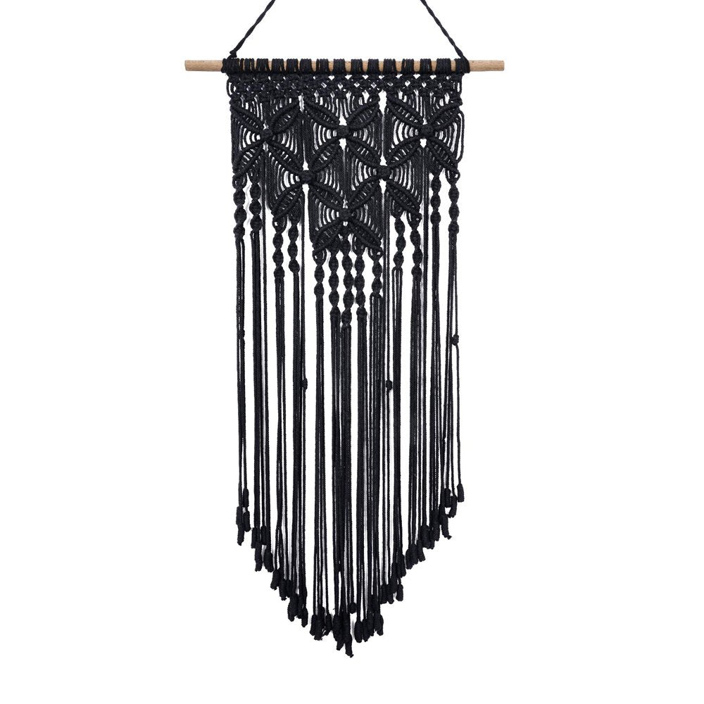 Macrame Woven Wall Art Boho Decor Black