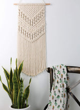Load image into Gallery viewer, Macrame Woven Wall Hanging Boho Chic Art Decor Beige Bedroom