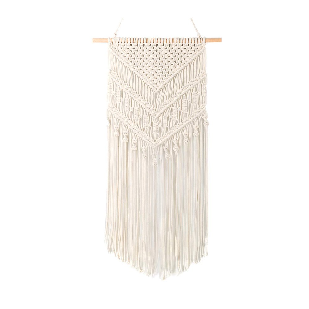 White woven wall hanging sales