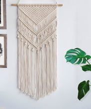 Load image into Gallery viewer, Macrame Woven Wall Hanging Geometric Art Decor Beige For Bedroom