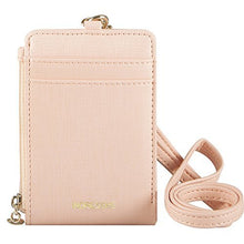Load image into Gallery viewer, Womens Cute Candy Color Bifold ID Badge Holder with Lanyard Wallet