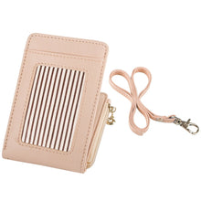 Load image into Gallery viewer, Womens Cute Candy Color Bifold ID Badge Holder with Lanyard Wallet