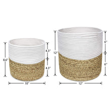 Load image into Gallery viewer, 2 Pcs Plant Basket Indoor Hyacinth Planter Home Decor Size