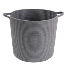 Load image into Gallery viewer, Grey Laundry Basket Cotton Rope Basket Hamper for Blanket