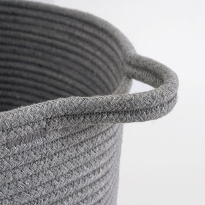 Grey Laundry Basket Cotton Rope Basket Hamper for Blanket