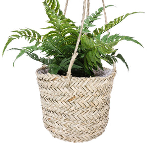 Seagrass Hanging Planter Handmade Indoor Flower Pot Holder