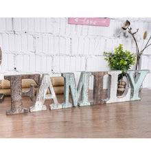 Load image into Gallery viewer, Separate Family Wall Sign Changeable Letters Cut Word Signs Rustic Farmhouse Decor Timeyard