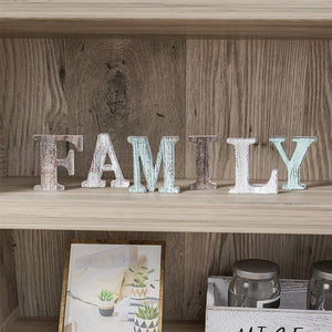 Separate Family Wall Sign Changeable Letters Cut Word Signs Rustic Farmhouse Decor bookcase decorations