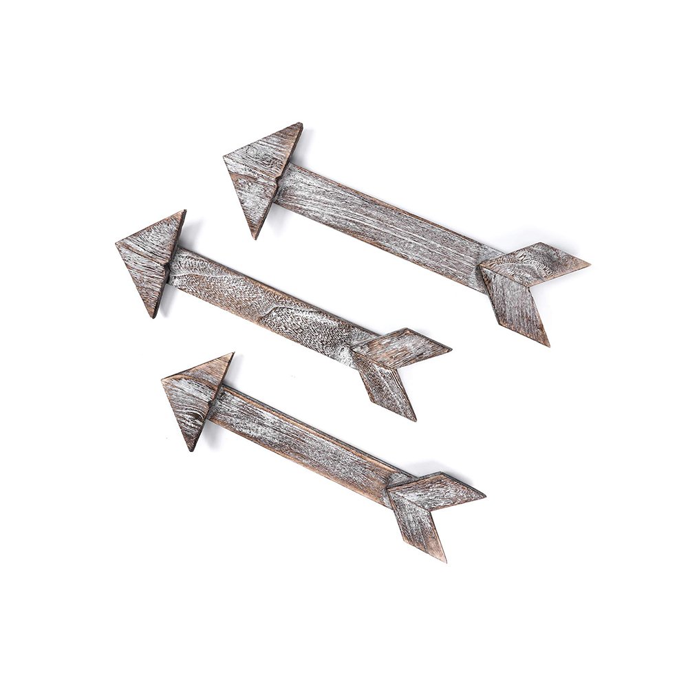 Set of  3 Wooden Signs for Bedroom Modern Arrow Laundry Sign Wall Hanging Decor Timeyard