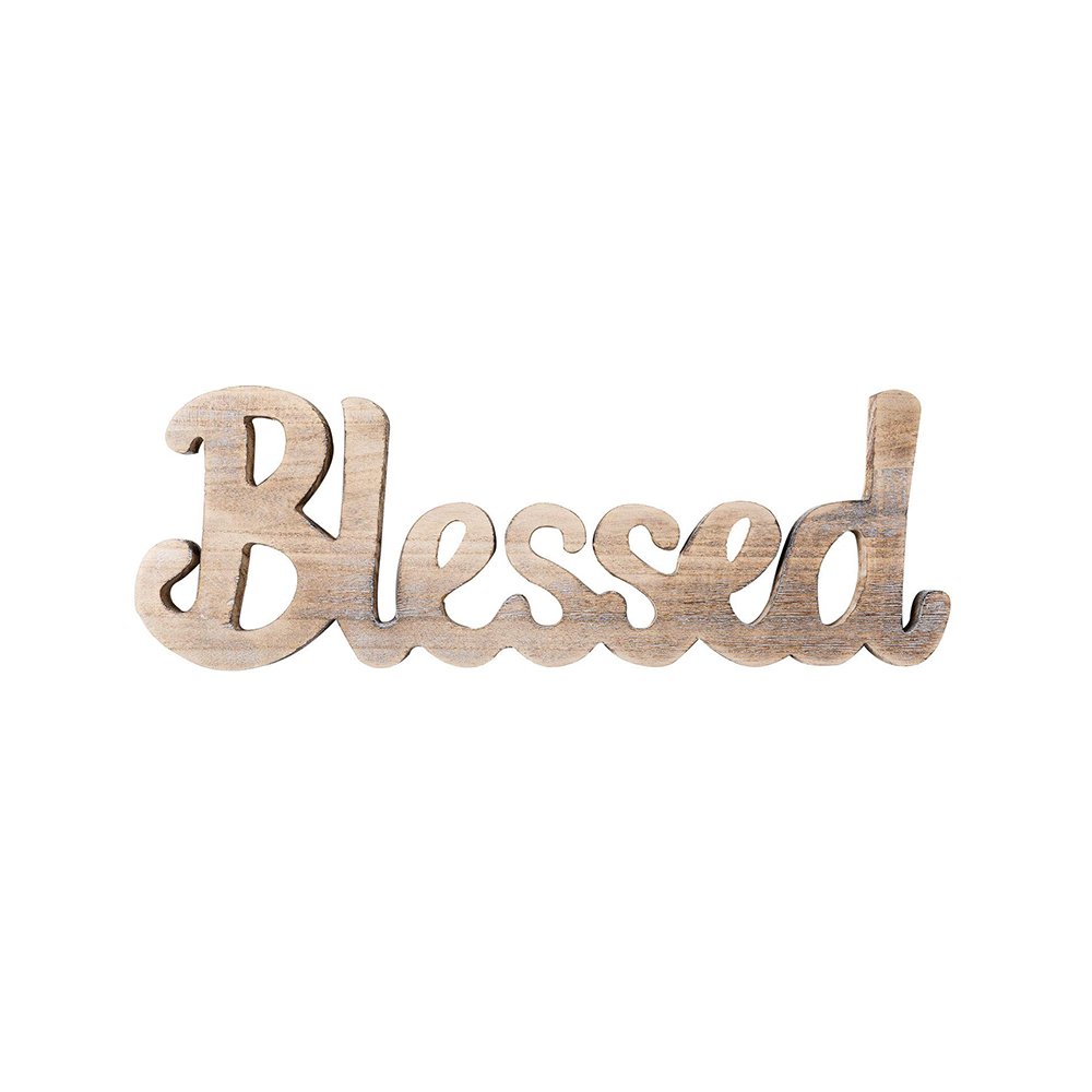 Blessed sales wooden sign