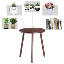 Load image into Gallery viewer, Small Round Side Table Indoor Tall Plant Stand Decor
