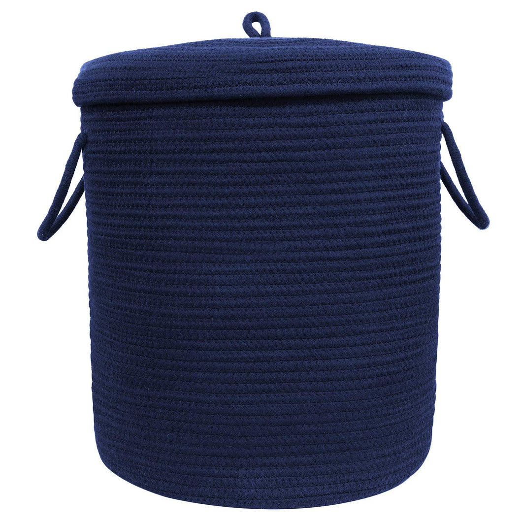 Storage Baskets with Lid Large Woven Rope Nursery Bins for Laundry
