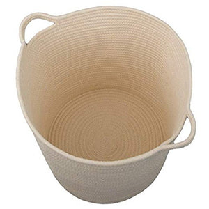 Cream Laundry Basket for Bedroom Storage