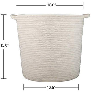 Cream Laundry Basket for Bedroom Storage