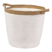 Load image into Gallery viewer, Timeyard Large Storage Baskets with Handles Cotton Jute Rope Baby Nursery Bin
