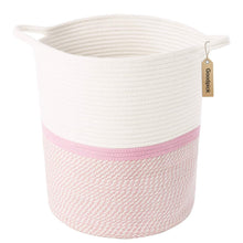 Load image into Gallery viewer, Timeyard Pink Basket for Kids Large Laundry Hampers Nursery Bins