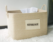 Load image into Gallery viewer, Toy Basket Cotton Woven Rope Basket for Playroom