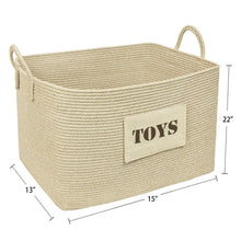 Load image into Gallery viewer, Toy Basket Cotton Woven Rope Basket for Playroom