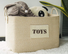 Load image into Gallery viewer, Toy Basket Cotton Woven Rope Basket for Playroom
