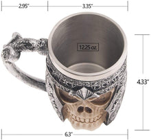 Load image into Gallery viewer, Viking Stainless Steel Skull Coffee Mug